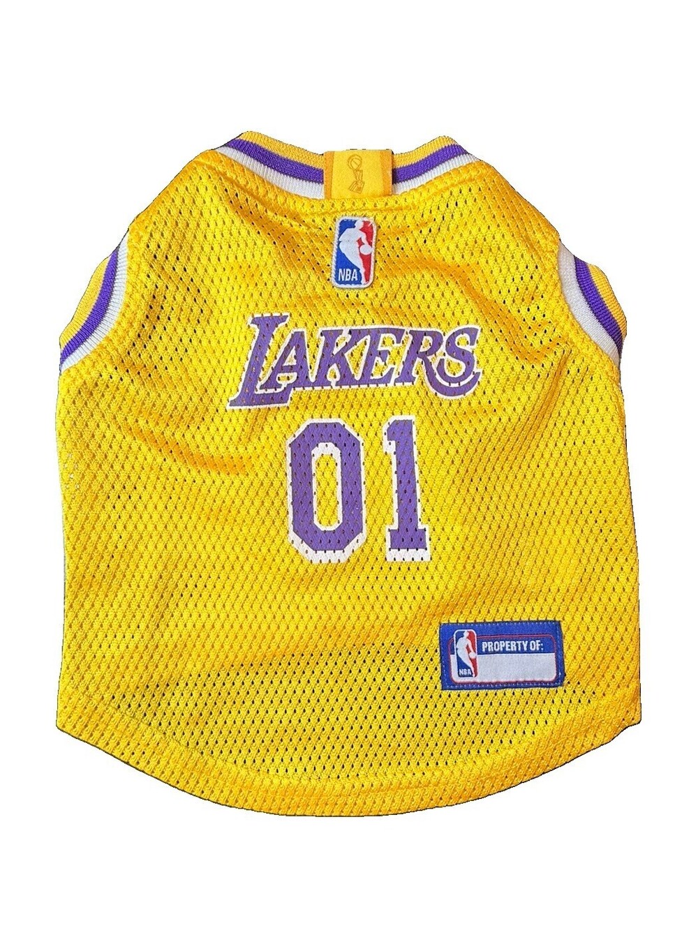 Pets First Los Angeles Lakers Dog Sport Jersey S Yellow Purple White #10